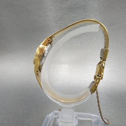 Seiko Watch Women 19mm Gold Dial Gold Tone Round 160129 New Battery VTG6