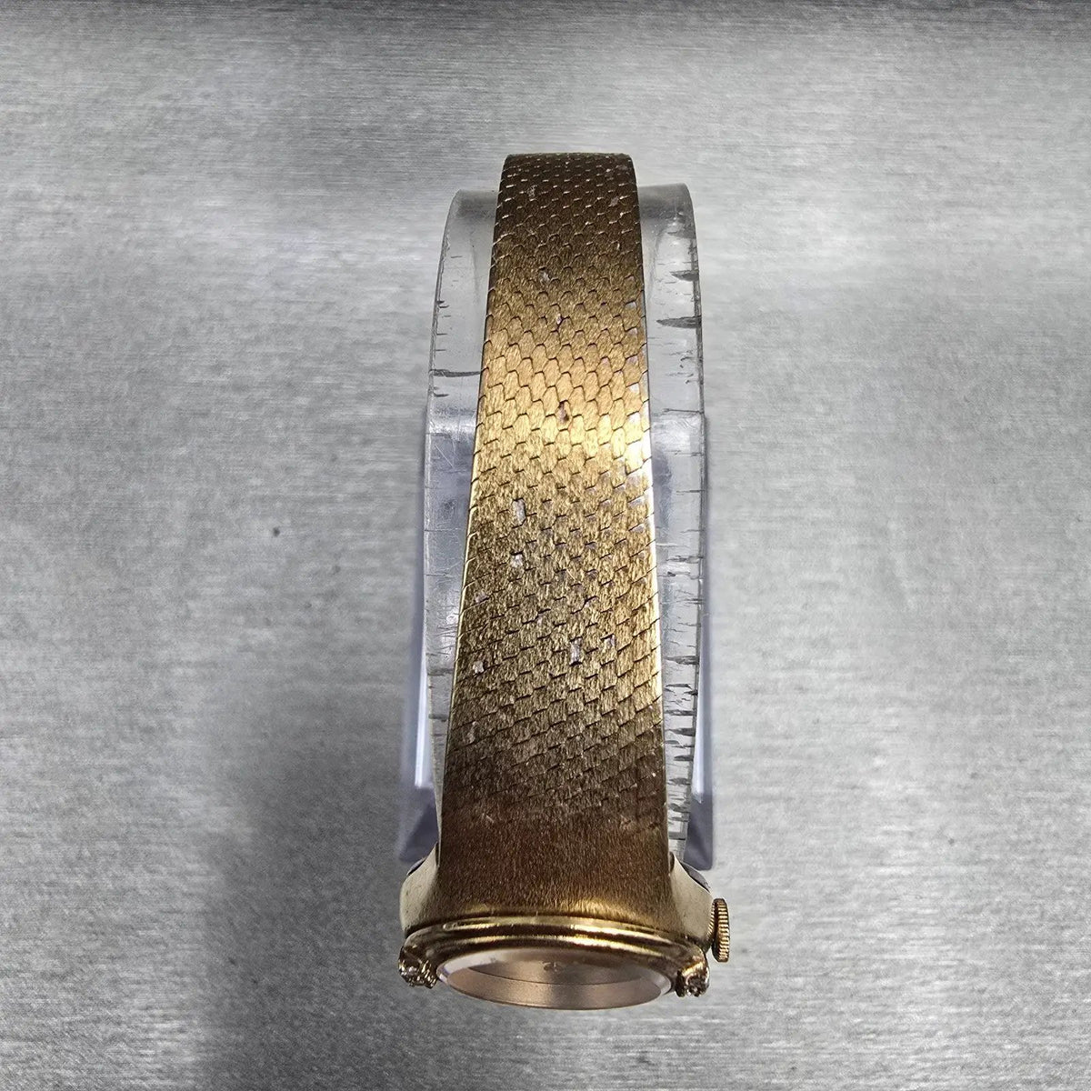 Seiko Lassale Watch Women 20mm Bronze Dial Gold Tone Diamonds 1400-6599 New Batt4