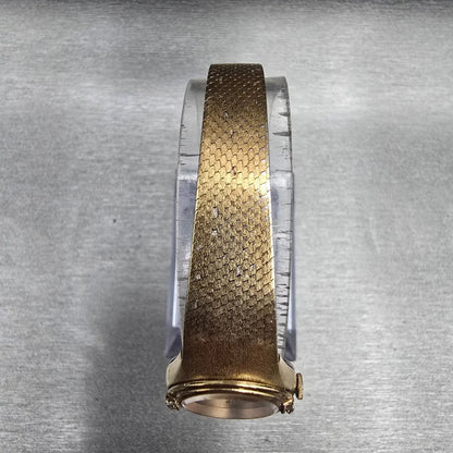 Seiko Lassale Watch Women 20mm Bronze Dial Gold Tone Diamonds 1400-6599 New Batt4