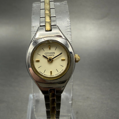 Citizen Watch Women 17mm Cream Dial Two Tone Round 5920-S91531 New Battery HG40