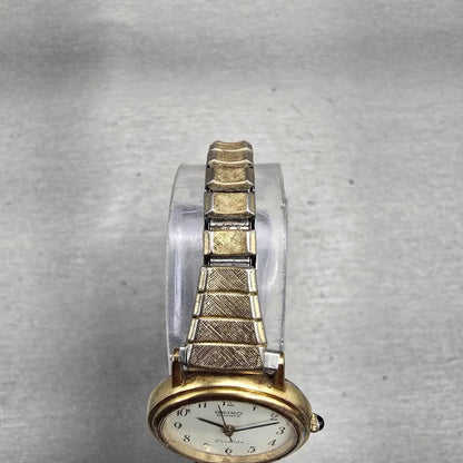 Seiko Exceline Watch Women 22mm Ivory Dial Gold Tone Round 7321-0070 New Battery4