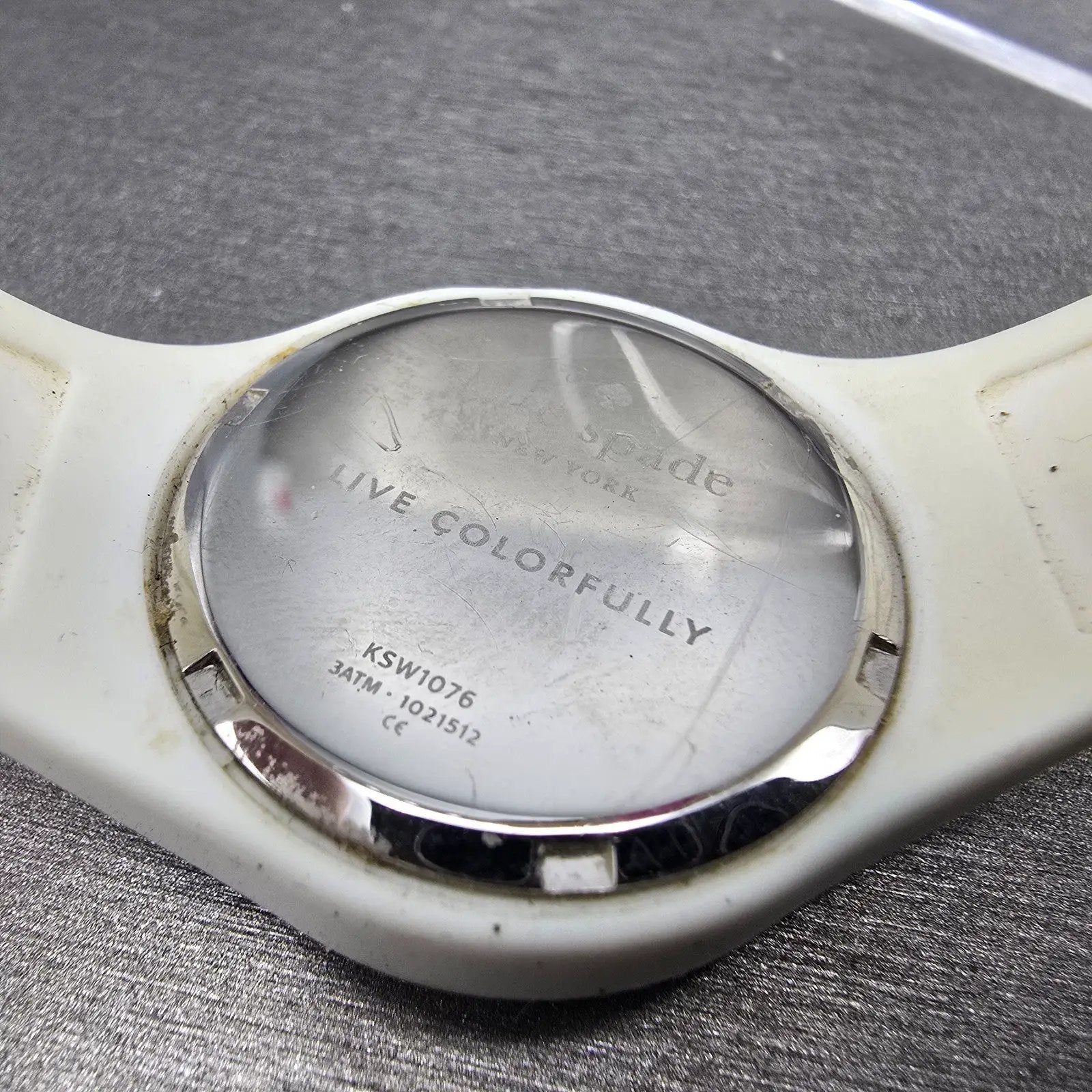 Kate Spade Rumsey Watch Women 31mm White Dial White Case Round New Battery B10