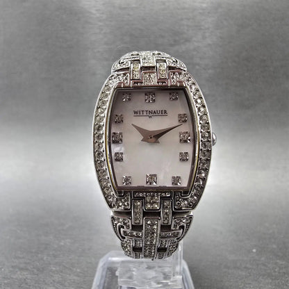 Wittnauer Watch Women 23mm MOP Dial Silver Crystal Bezel Oval New Battery5