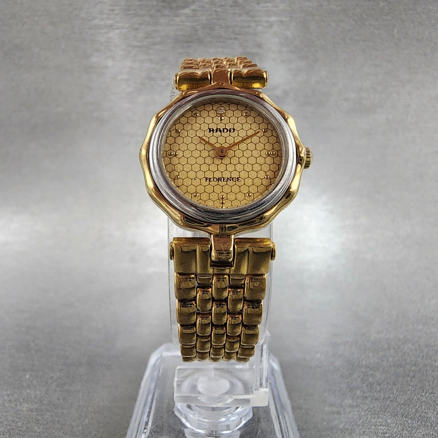 Rado Florence Watch Women 23mm Gold Dial Gold Tone Round 133.3661.2 PARTS7