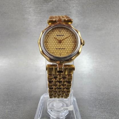 Rado Florence Watch Women 23mm Gold Dial Gold Tone Round 133.3661.2 PARTS7