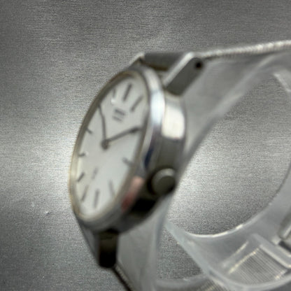 Seiko Watch Women 24mm White Dial Silver Tone Round 43-0070 New Battery Vintage22
