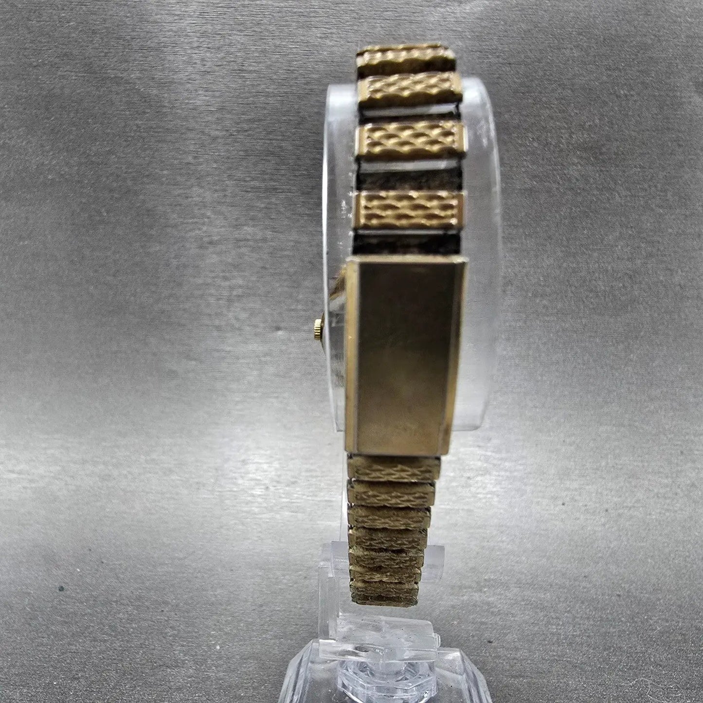 Seiko Automatic Watch Women 23mm Silver Dial Gold Tone Date 2205-0259 Runs7