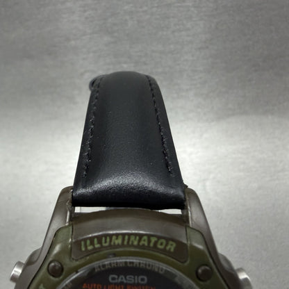 Casio Illuminator W94H Watch Men 37mm Digital Green Alarm Chrono Round New Batt4