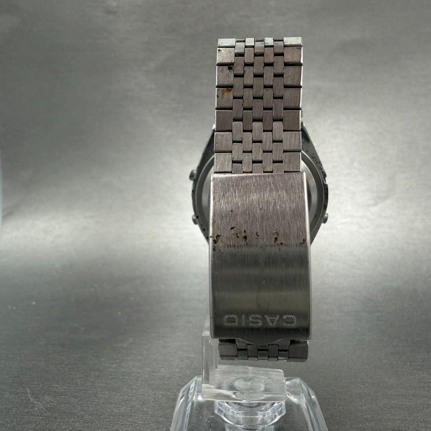 Casio AA-84 103 Watch Men 36mm Digital Silver Tone Alarm Chrono VTG PARTS8