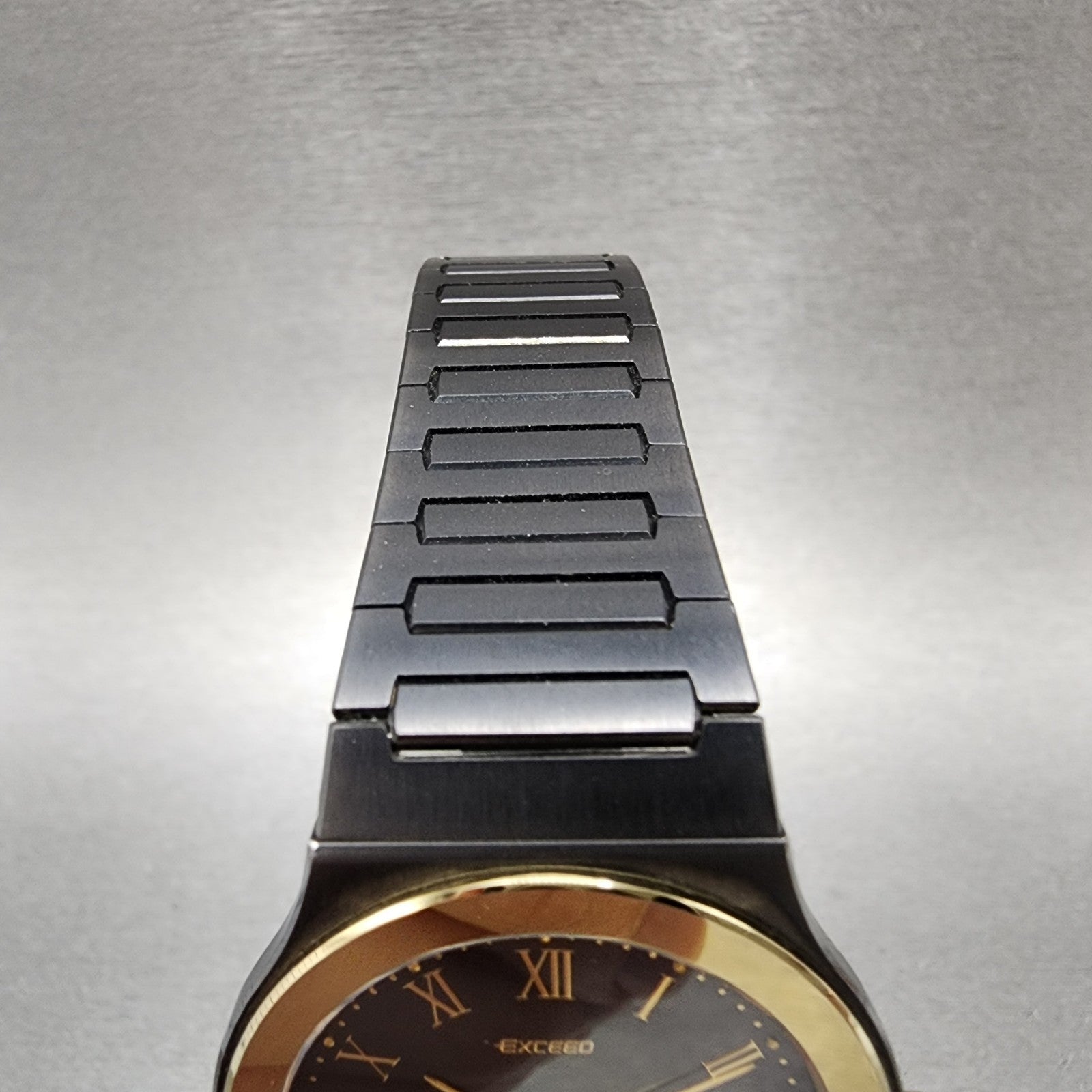 Citizen Exceed Watch Men 32mm Black Dial Two Tone Round 7903781431 New Batt NOS4