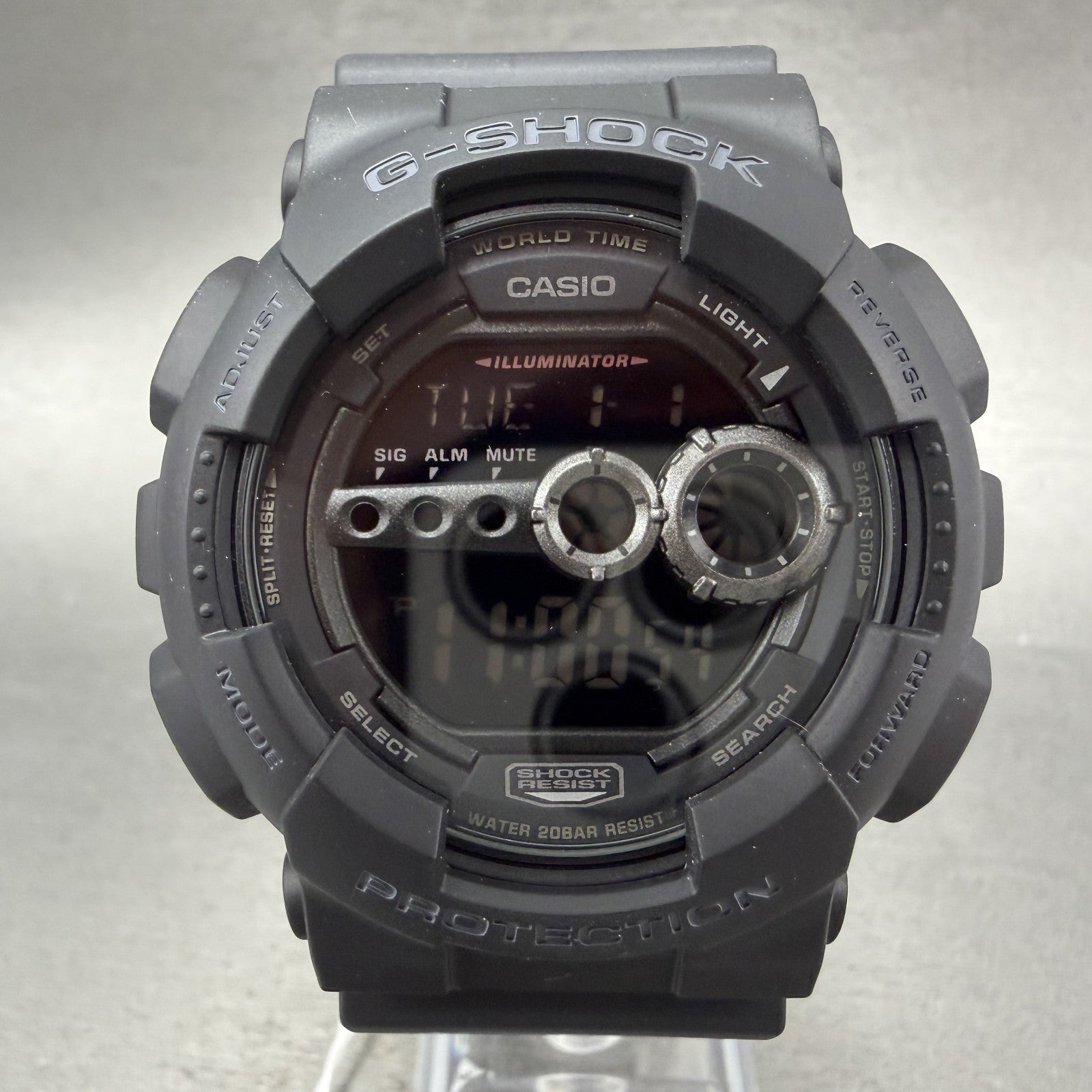 Caiso G-Shock GD-100 Watch Men 51mm Digital Black Alarm Chronograph Round2
