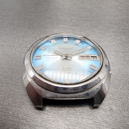 Citizen Sevenstar V2 Watch Men 38mm Blue Dial Steel Daydate 4771206 Auto PARTS3