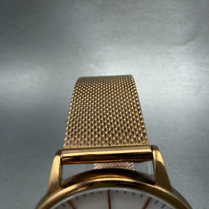MVMT Boulevard Watch Women 38mm MOP Dial Rose Gold Tone Mesh Band New BatteryLK4
