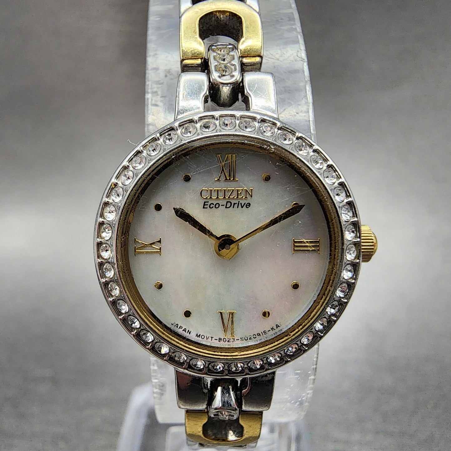 Citizen EcoDrive Watch Women 21mm MOP Dial Two Tone Round B023S011043 Runs1