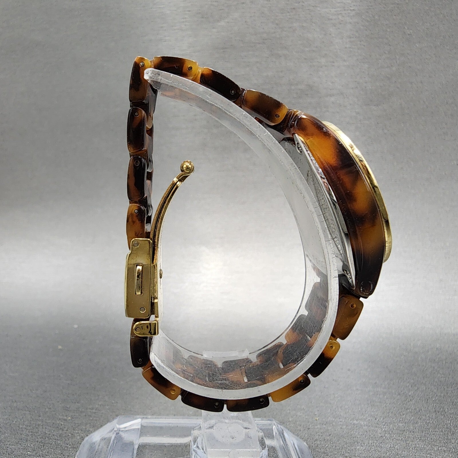 Fossil Stella Mini Watch Women 31mm Brown Dial Tortoise Resin Case Date New Batt8