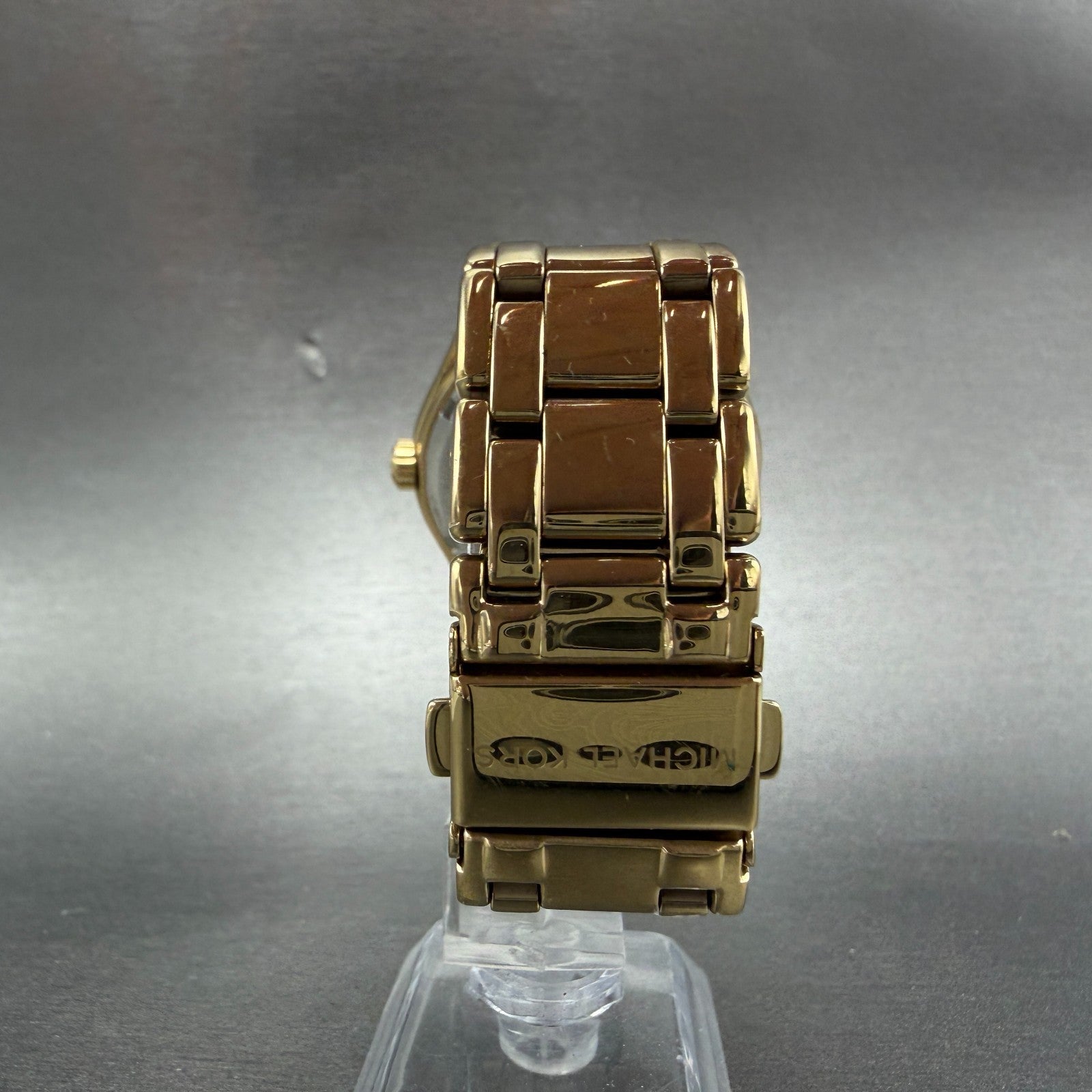 Michael Kors Watch Women 40mm MOP Dial Gold Tone Date Round MK-5310 New battery7