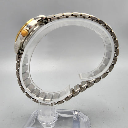 Pulsar Watch Women 22mm Silver Dial Two Tone Date Round VJ22-X025 New Battery