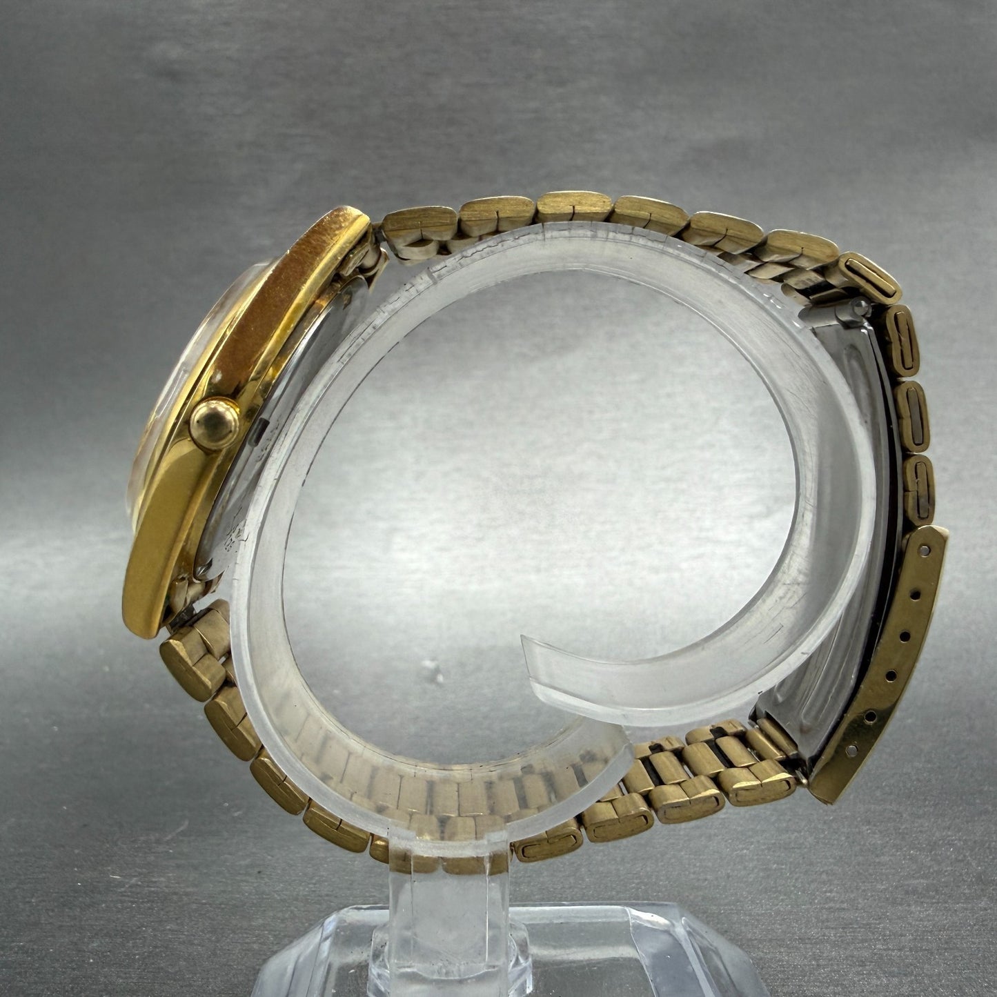 Seiko Watch Men 33mm Champagne Dial Gold Tone Date Round 7n42-6a60 New Battery 46