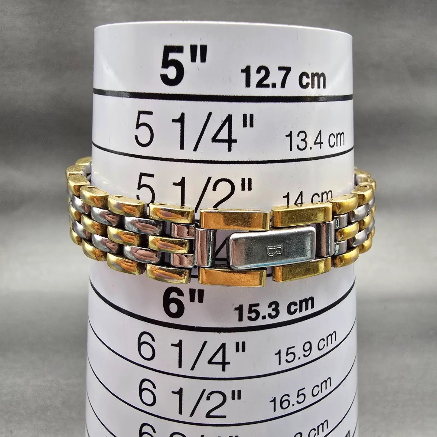 Bulova Watch Women 18mm White Dial Two Tone Gemmed Round 98R24 New Battery9