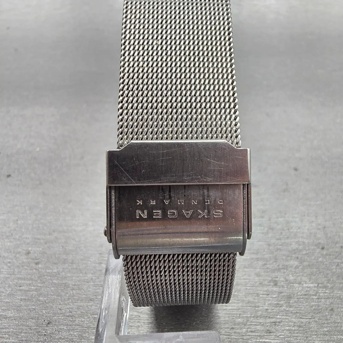 Skagen Watch Men 33mm Silver Dial Silver Tone Round Mesh Band 233LGSC New Batt7