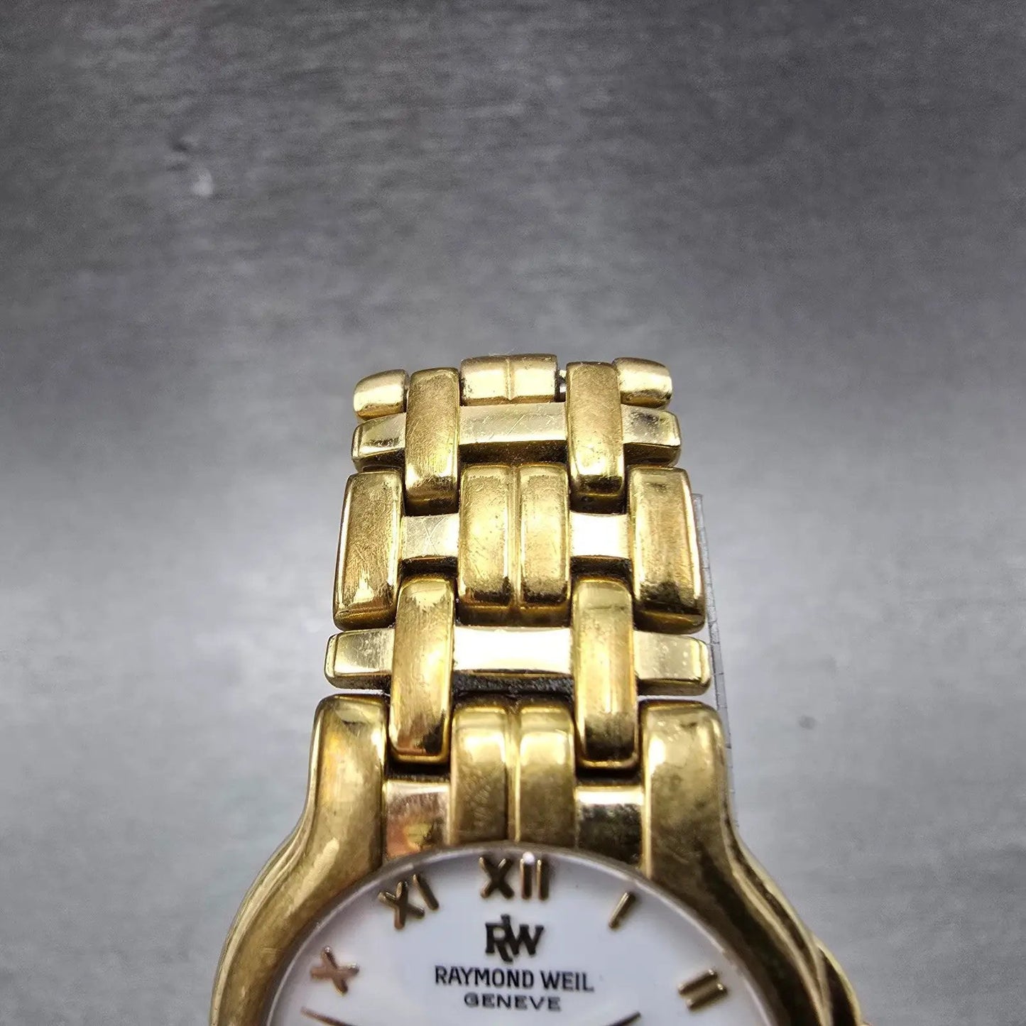 Raymond Weil Fidelio Watch Women 25mm White Dial Gold Plated Date 9962 New Batt4
