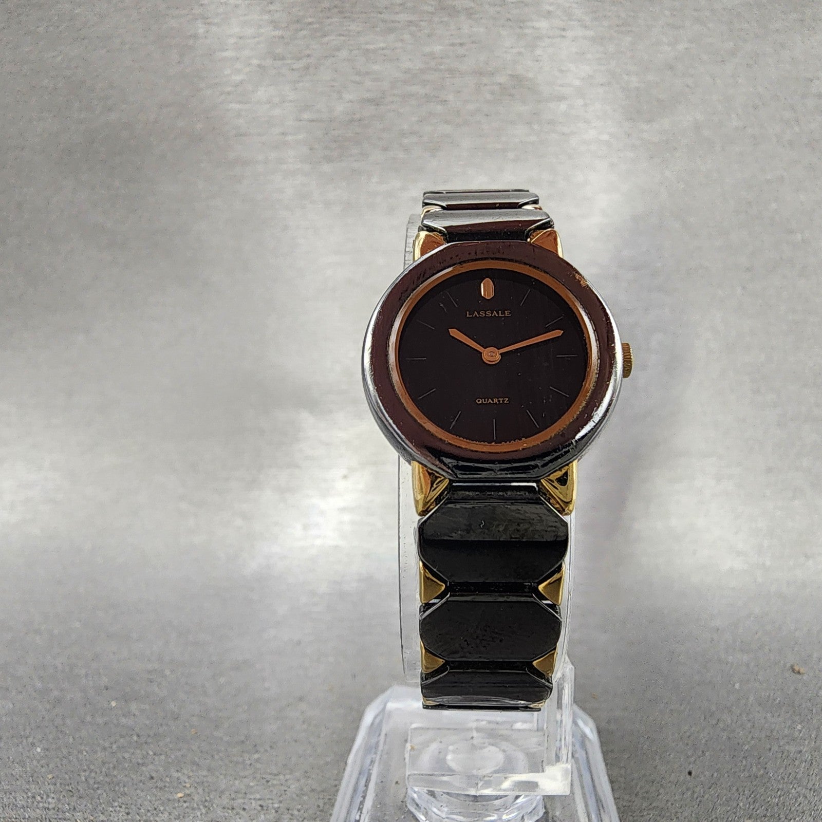 Seiko Lassale Watch Women 22mm Black Dial Black Tone 4n200229 New Battery5