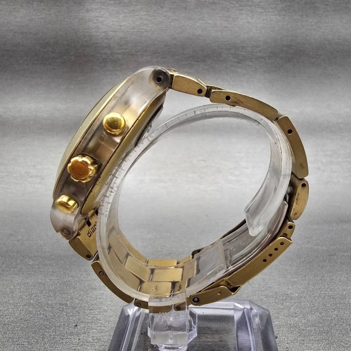 Swatch Irony Full-Blooded Gold Watch Men 42mm Gold Dial SVCK4032G New Battery 546