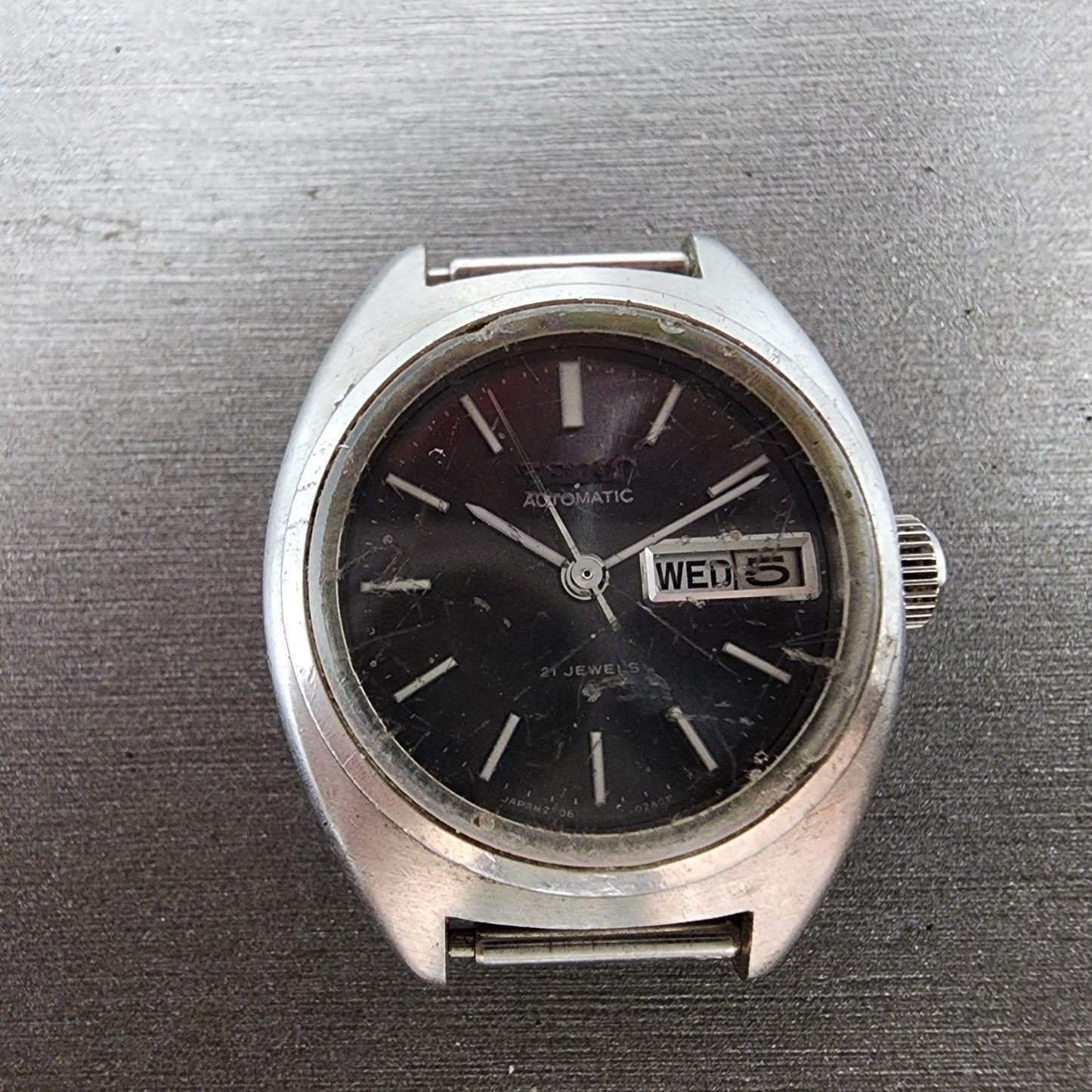 Seiko Automatic Watch Women 24mm Gray Dial Silver Tone Daydate 27060070 PARTS2