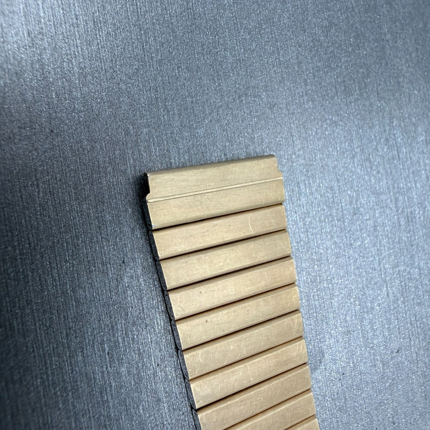 Seiko SQ Bracelet 18mm Stainless Steel Gold Tone Tri Folding Clasp Vintage Japan7