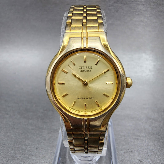 Citizen Watch Women 23mm Champange Dial Gold Tone Round 5930S43714 New Battery0