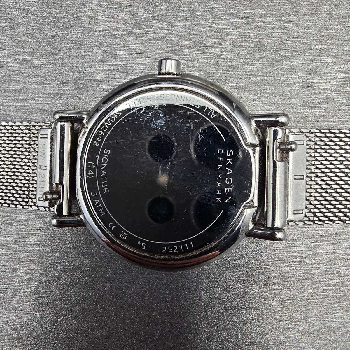 Skagen Signatur Lille Watch Women 30mm Silver Dial Silver Tone SKW2692 New Batt10
