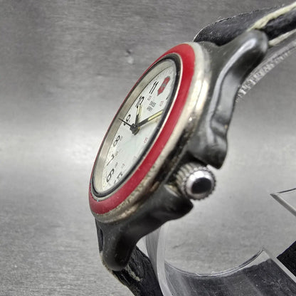 Victorinox Swiss Army Watch Men 38mm White Dial Black Tone Date Round PARTS3