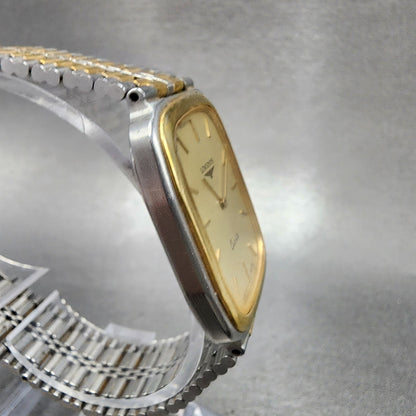 Longines Watch Men 28mm Champagne Dial Two Tone Rectangle Cal L962.2New Battery3
