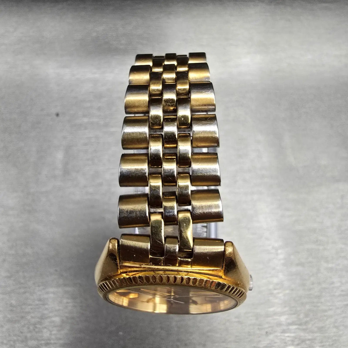 Seiko President Watch Men 36mm Gold Dial Gold Tone Daydate 7N43-8111 New Battery4