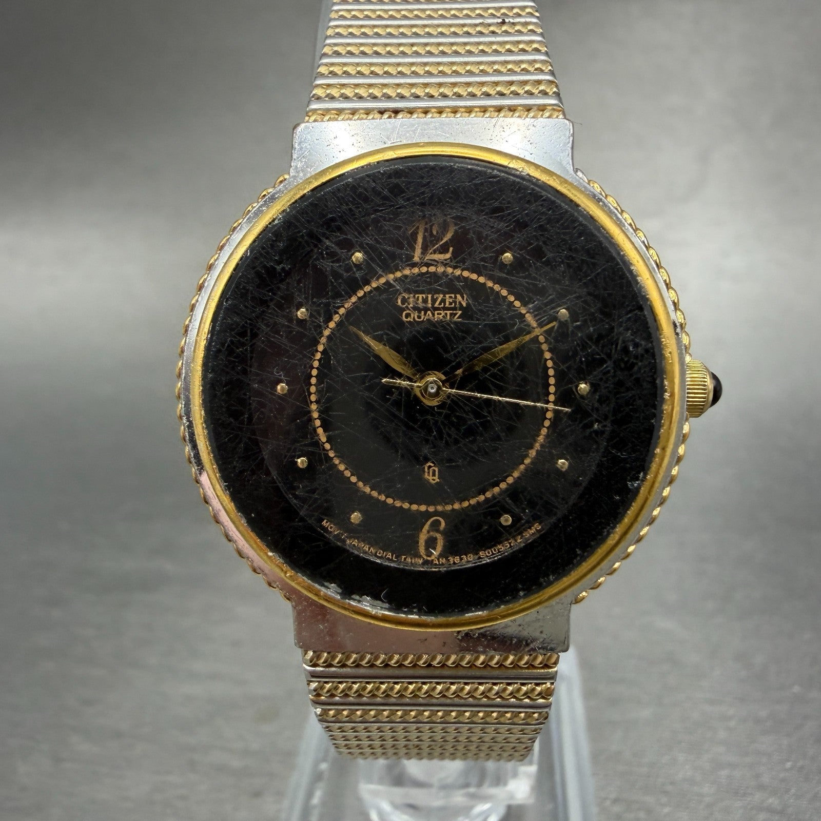 Citizen CQ Watch Women 31mm Black Dial Two Tone Round 3630-894014 New Battery0