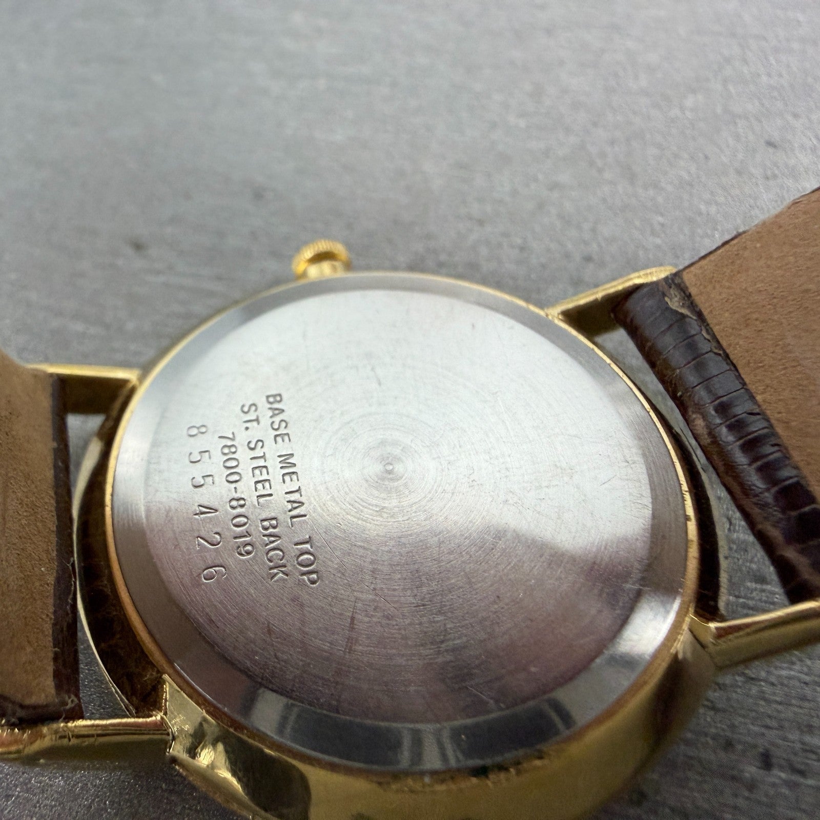 Seiko Watch Men 32mm Cream Dial Gold Tone Round 7800-8019 New Battery Vintage9
