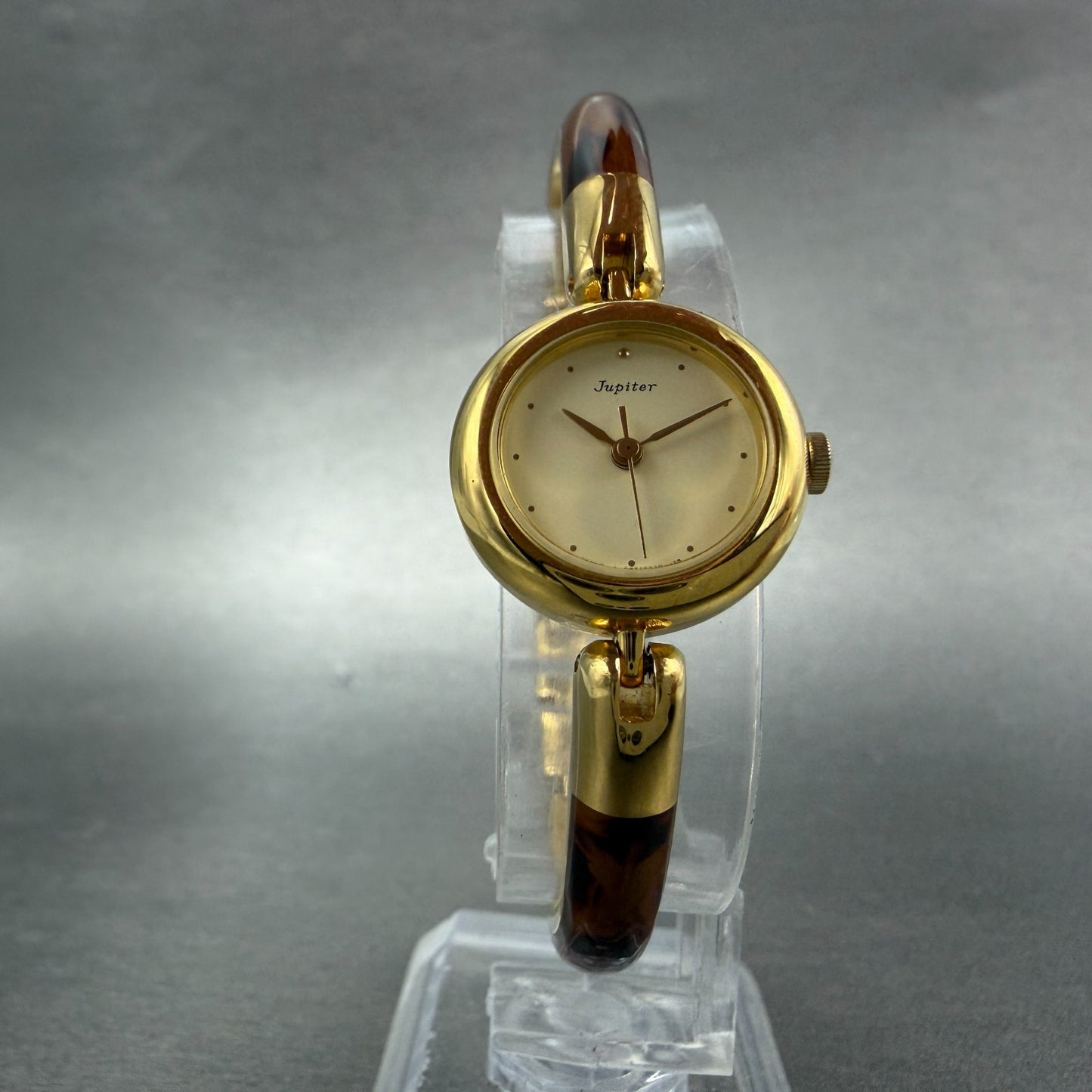 Orient Jupiter Watch Women 20mm Gold Dial Gold Tone Round E454S7-00 New Battery5