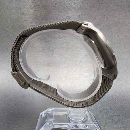 Skagen Melbye Watch Men 40mm Gray Dial Titanium Daydate Round New Batt READ!!!!8
