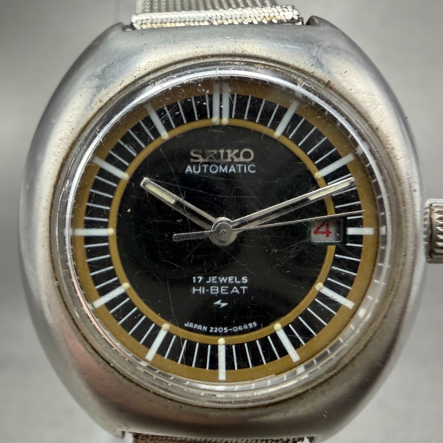 Seiko Automatic Watch Women 28mm Green Dial Steel Date Round 2205-0340 PARTS2