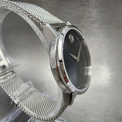 Movado Museum Classic Watch Women 28mm Black Dial Stainless Steel 0607220 A12343
