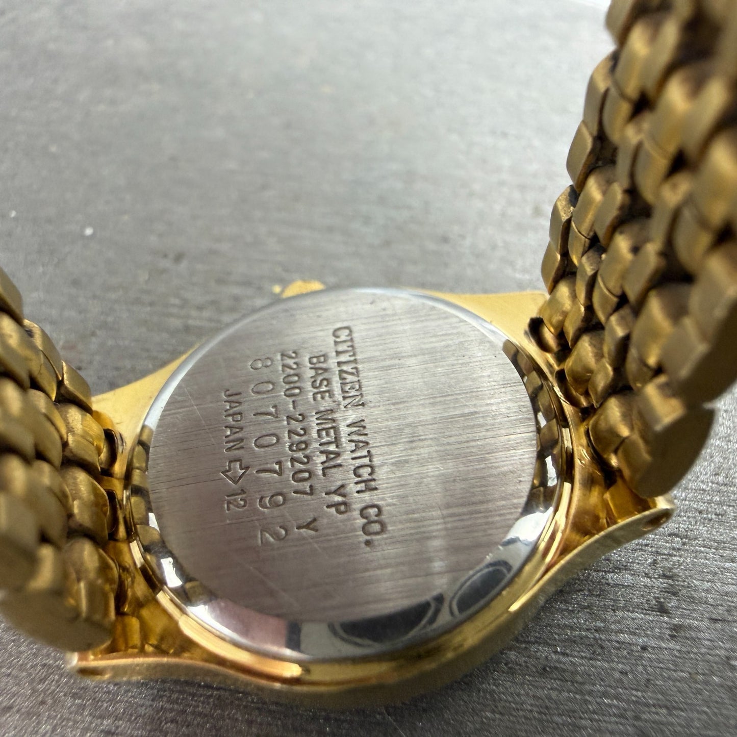 Citizen CQ Watch Women 21mm Mop Dial Gold Tone Round 2200-229207 New Battery9