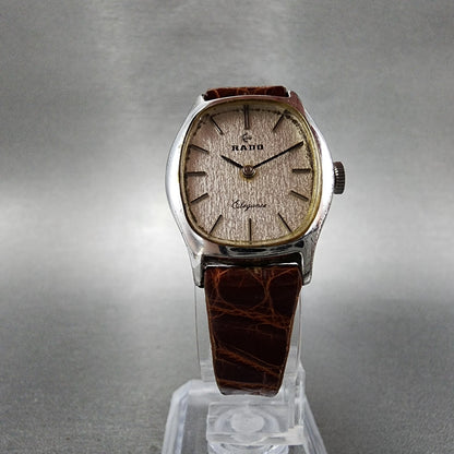 Rado Elegance Watch Women 23mm Silver Dial Steel Oval Manual Wind Runs VTG5