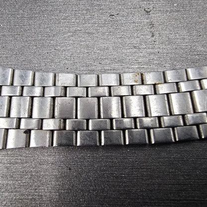 Seiko SQ Bracelet 20mm Stainless Steel Silver Tone Tri Folding Clasp VTG 610505