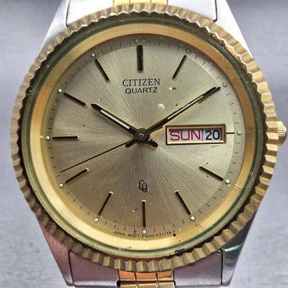 Citizen President Watch Men 35mm Champagne Dial Daydate 6100-K09311 New BatteryL1