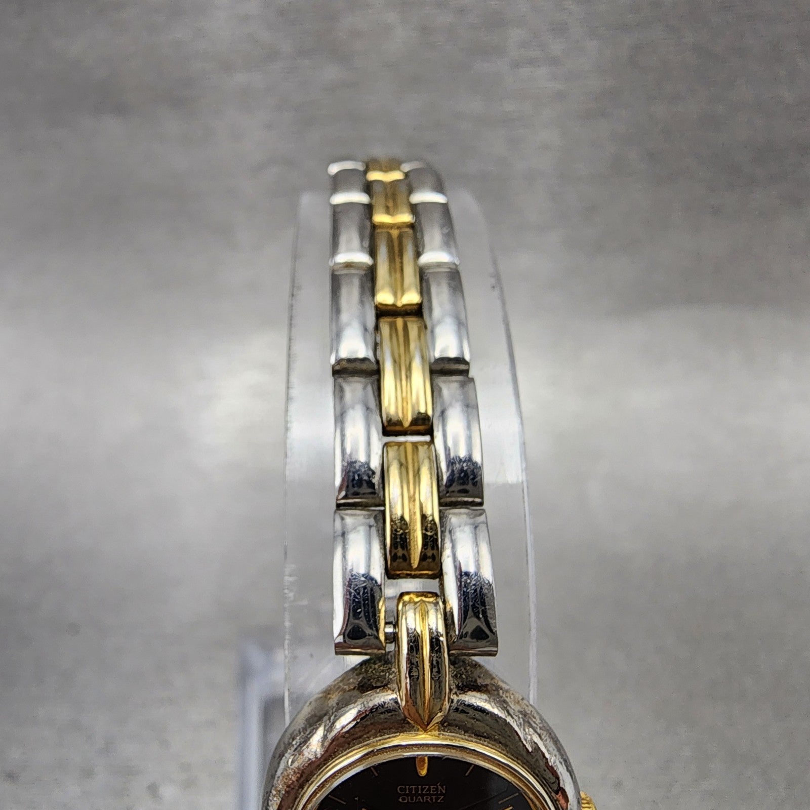 Citizen Watch Women 18mm Black Dial Two Tone Round 5920S49551 New Battery5