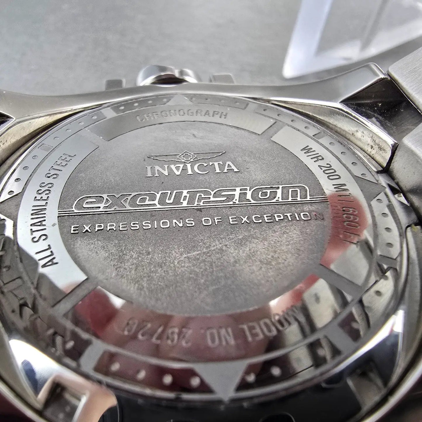 Invicta Excursion Chronograph Dive Watch Men 51mm Silver Dial Steel New Battery9