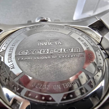 Invicta Excursion Chronograph Dive Watch Men 51mm Silver Dial Steel New Battery9