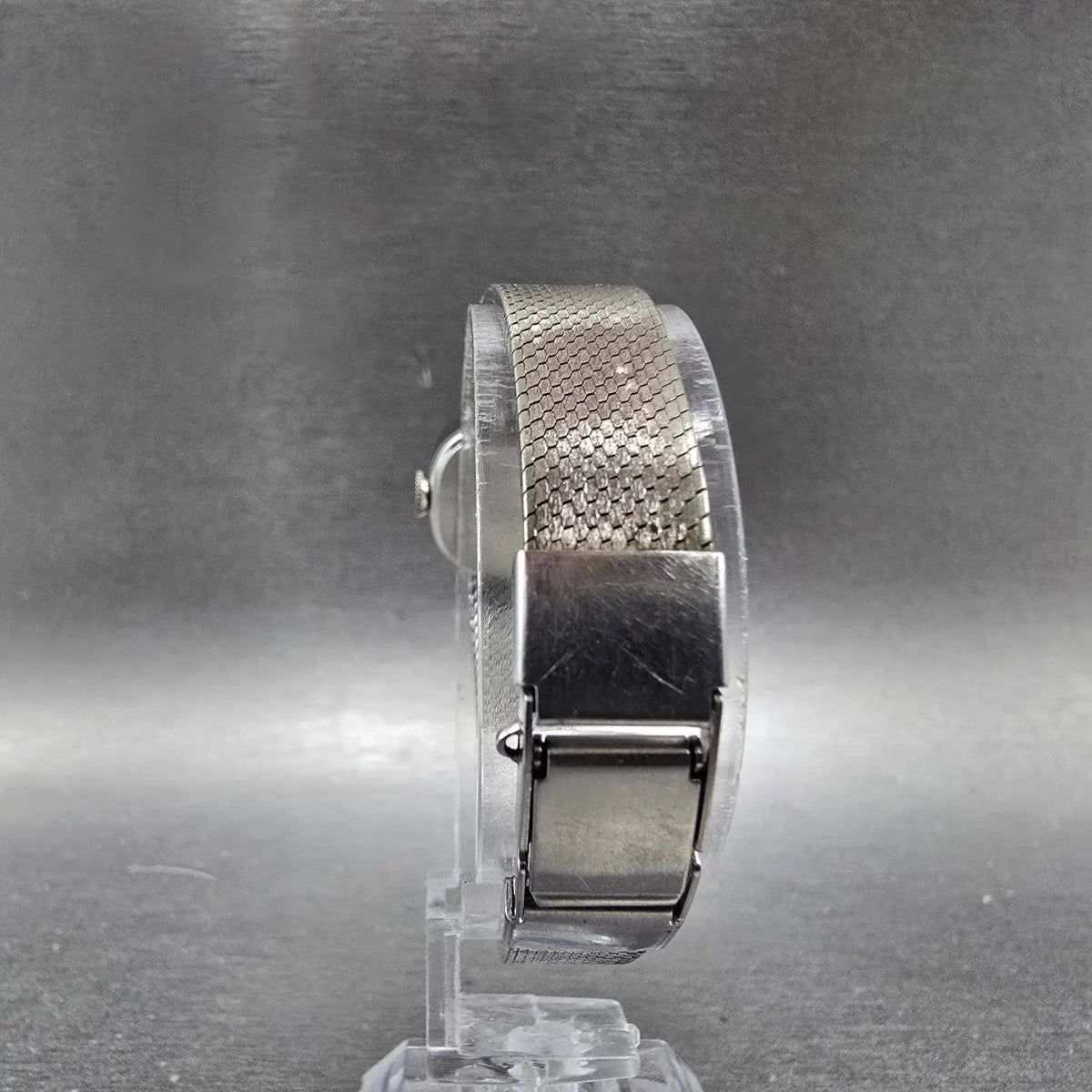 Bulova Accutron Watch Women 20mm Silver Dial SilverTone Rectangle P0 PARTS8