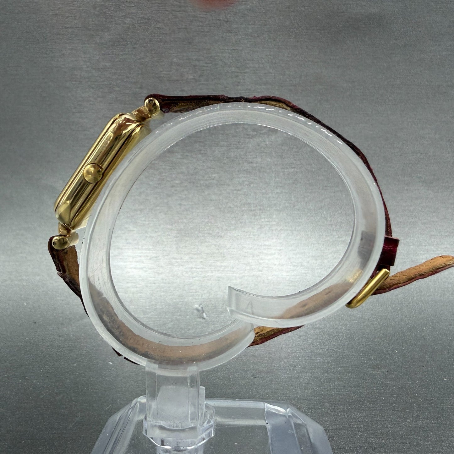Raymond Weil Watch Women 18mm Gold Dial Gold Plated Rectangle 320 New Battery6