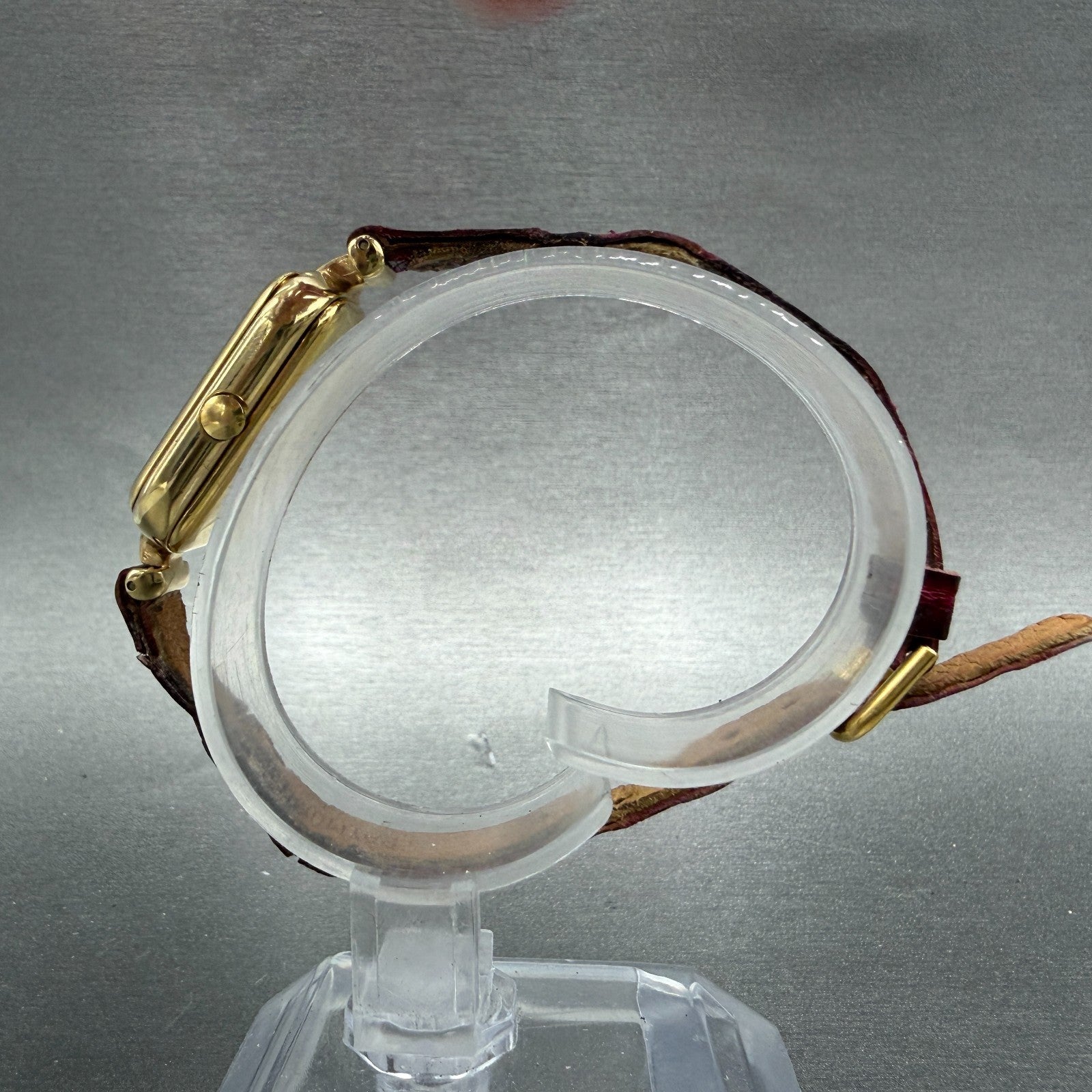 Raymond Weil Watch Women 18mm Gold Dial Gold Plated Rectangle 320 New Battery6